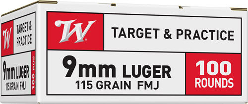 Winchester Ammo USA 9mm Luger 115gr FMJ/100