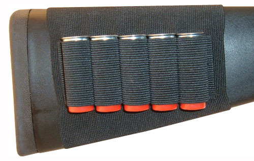 GROVTEC SHOTGUN SHELL HOLDER BUTTSTOCK SLEEVE OPEN STYLE BK