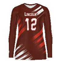 High Five Girls FreeStyle Sublimated Long Sleeve Stretch Volleyball Jersey