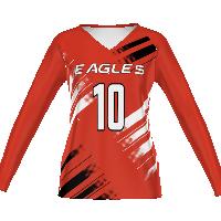 High Five Ladies FreeStyle Sublimated Turbo Long Sleeve Volleyball Jersey