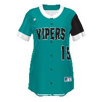 Russell Athletic Girls FreeStyle Sublimated Faux Full-Button Jersey