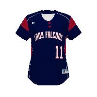 Russell Athletic Ladies FreeStyle Sublimated Two-Button Performance Mesh Softball Jersey