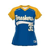 Russell Athletic Ladies FreeStyle Sublimated V-Neck Performance Mesh Softball Jersey