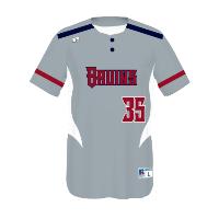 Russell Athletic Youth FreeStyle Sublimated Two-Button Performance Mesh Baseball Jersey