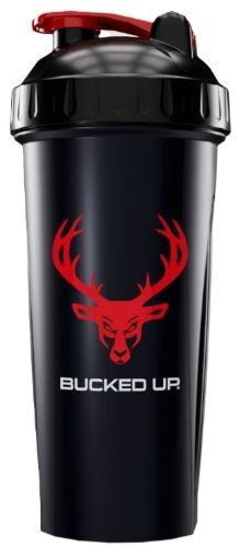 BUCKED UP SHAKER 28OZ BLACK & RED BPA FREE