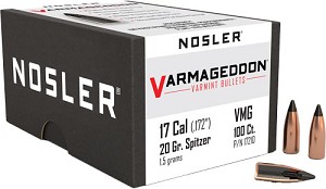 Nosler 17cal 20gr Varmagddn FBTipped/100