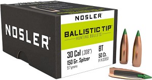 Nosler 30 Cal 150gr BallisticTip (50 ct)