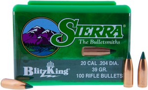 Sierra .20 Cal (.204) 39gr BlitzKing/100