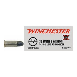 Winchester Ammo SupX 38 S&W 145Gr. Lead RN/50