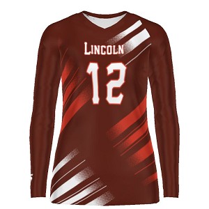 High Five Girls FreeStyle Sublimated Long Sleeve Stretch Volleyball Jersey
