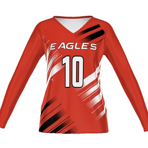 High Five Ladies FreeStyle Sublimated Turbo Long Sleeve Volleyball Jersey