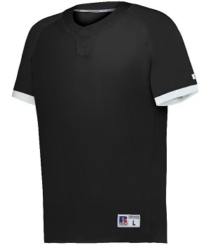 Russell Athletic Youth Baseline Covered Placket Baseball Jersey